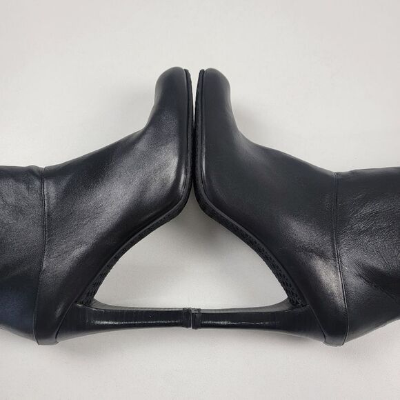 Stuart Weitzman Black Soft Leather Knee High OTK Tall Heel Boots Size Womens 8M - Picture 4 of 16
